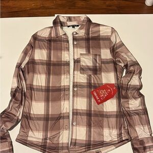Forever 21 Women's Brown Plaid Utility Jacket